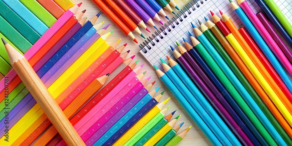 Obraz premium School Supply Store Logo Design: Colorful Back to School Stationery & Supplies