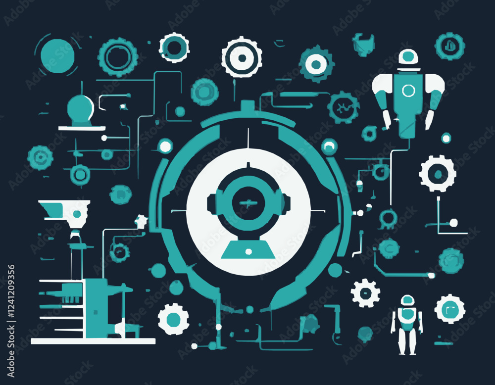 Automation and Artificial Intelligence Concept Vector Automation and Artificial Intelligence Concept Vector