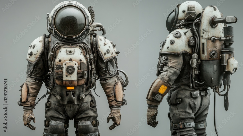 Futuristic Astronaut Suit: Detailed Render of a Sci-Fi Spaceman's Gear Futuristic Astronaut Suit: Detailed Render of a Sci-Fi Spaceman's Gear