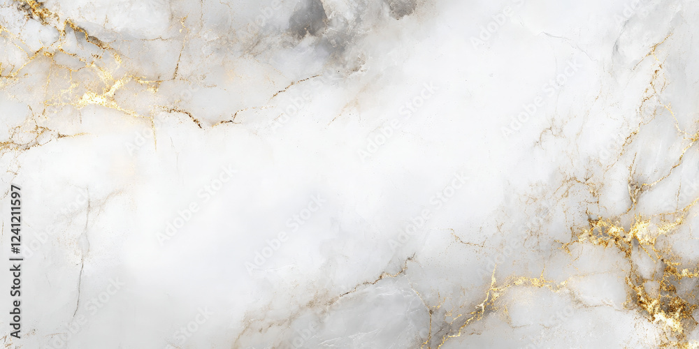 Obraz premium Translucent white marble background with subtle golden hues, glowing alabaster effect, elegant and delicate.