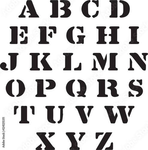 Fancy Uppercase Alphabet Silhouette