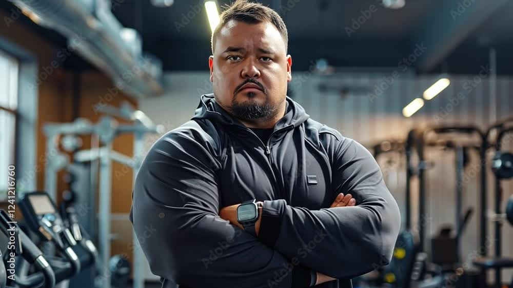 This Trainer emphasizes effective workout techniques for plus size individuals in a gym setting. This Trainer emphasizes effective workout techniques for plus size individuals in a gym setting.