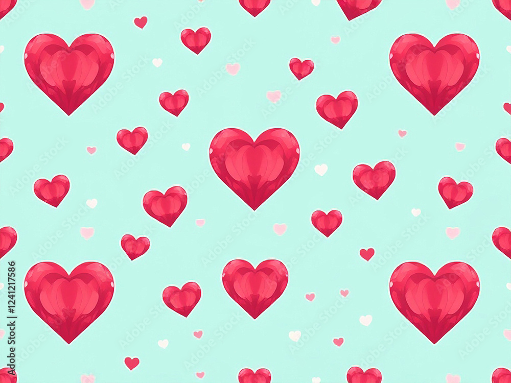 Hearts red and white pattern. Cute vector seamless background. heart shapes symbol of love and Valentines Day February 14 celebration. Romantic pattern design Hearts red and white pattern. Cute vector seamless background. heart shapes symbol of love and Valentines Day February 14 celebration. Romantic pattern design