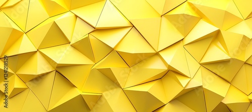 A minimalist yellow background with repeating abstract triangular shapes, adding depth and elegance to a contemporary backdrop.