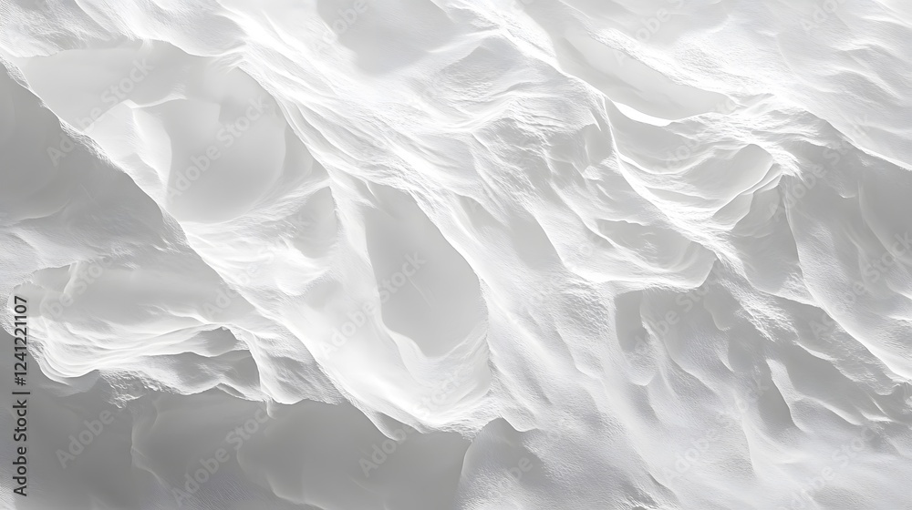 Obraz premium Soft White Textile Texture with Flowing Waves and Undulating Patterns