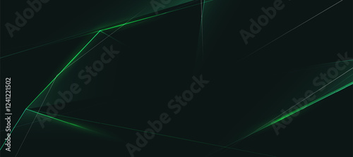 Abstract technology, Digital Polygon elegant diagonal lines striped green background vector for presentation and tech event poster or web background EPS 10