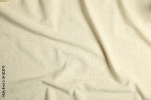 Wallpaper Mural Texture of beige crumpled tablecloth as background, top view Torontodigital.ca