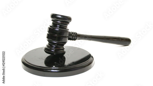 Wooden gavel isolated on white. Small mallet. Gavel and legal wooden hammer the symbol of law and lawyer isolate background.