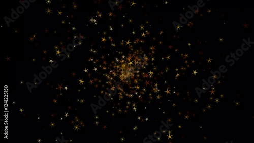 Magic stars sparkel in the night sky.