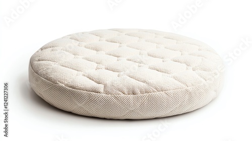 Cozy circular cushion for home comfort.