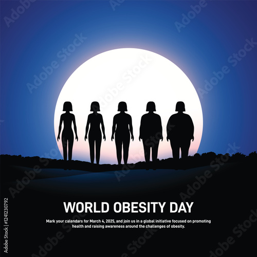 world obesity day. world obesity day creative banner, poster, social media post, postcard, background, backdrop, template, web banner, greetings card, flyer, brochure design etc.