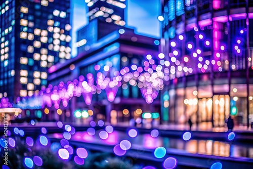 Wallpaper Mural Stunning Purple & Blue Bokeh Lights Background - Abstract Architectural Photography Torontodigital.ca