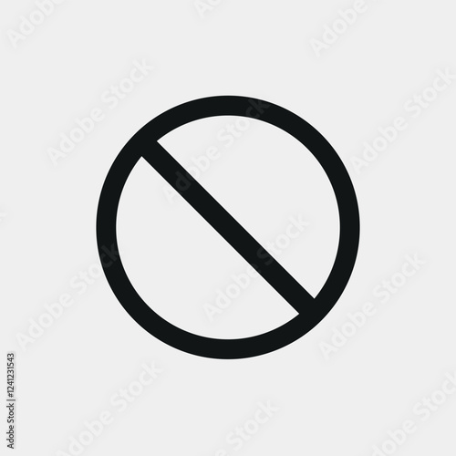 Prohibition Symbol Vector | No Entry, Warning, and Restricted Area Icon