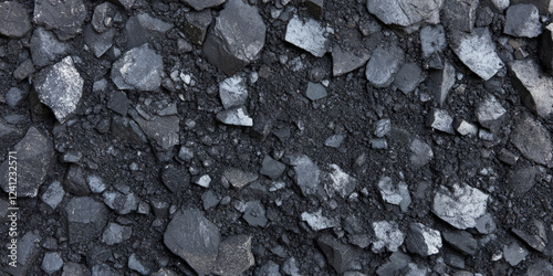 Wallpaper Mural Volcanic ash-covered stone background with layers of fine black dust over rough basalt. Torontodigital.ca