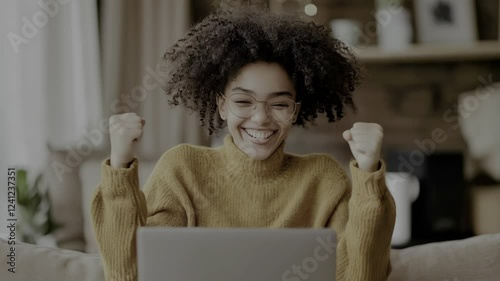 afican teen girl entrepreneur extremely happy 