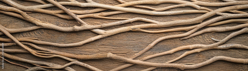 Obraz premium Intricate patterns of twisted root structures.