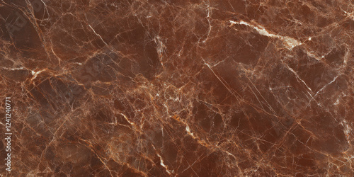 Chocolate brown marble background with caramel-colored veins, warm and inviting texture.