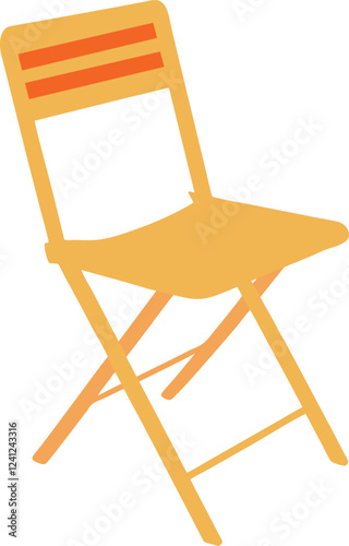 beach folding chair isolated on white