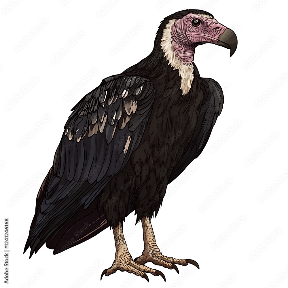 Fototapeta premium Vulture bird on white background