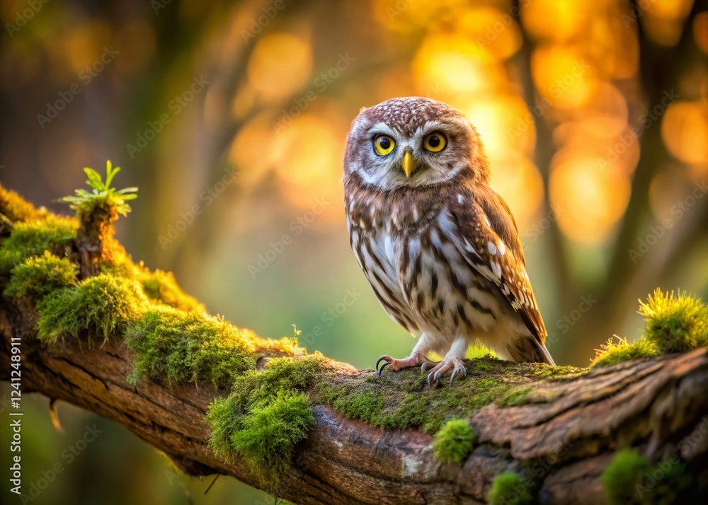 Wise Owl in Ancient Oak: Minimalist Nature Photography Wise Owl in Ancient Oak: Minimalist Nature Photography
