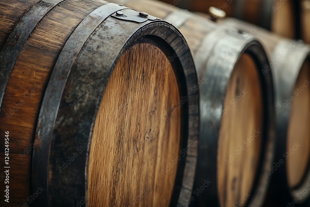 wooden oak barrels isolated on white wooden oak barrels isolated on white