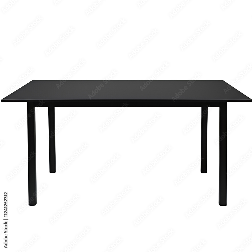 Modern, simple, minimalist black rectangular wood dining/office table. Modern, simple, minimalist black rectangular wood dining/office table.