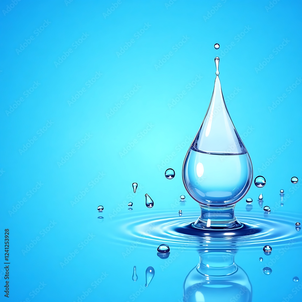 World Water Day A vibrant drop of purity. World Water Day A vibrant drop of purity.