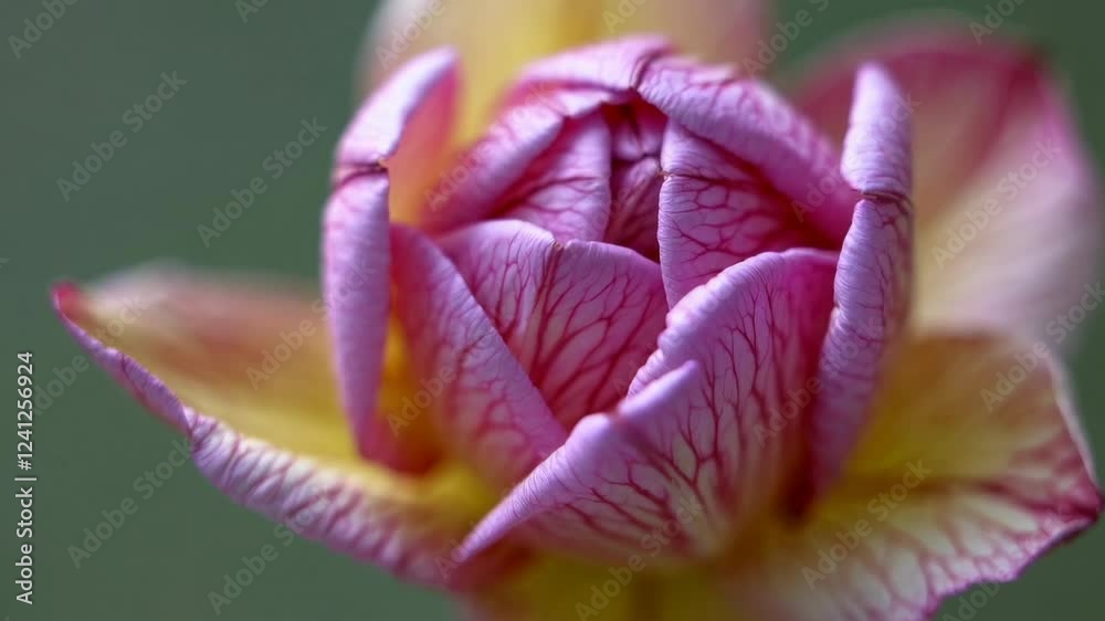 close-up of petals unfolding in vivid detail close-up of petals unfolding in vivid detail