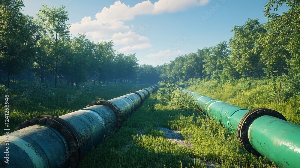 Green Gas Pipeline Infrastructure in a Natural Setting Under Green Gas Pipeline Infrastructure in a Natural Setting Under