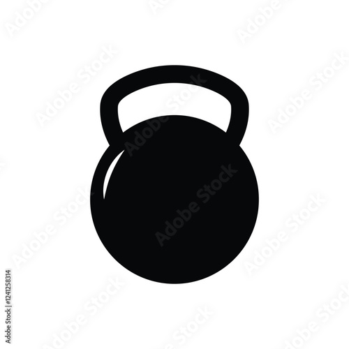 Kettlebell Icon Vector Design Silhouette