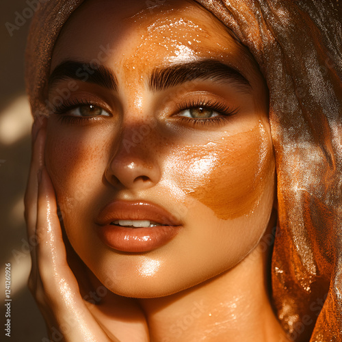 Moroccan women take care for His Skin by using morocco products , and her beuty very Moroccan and her skin very glow

