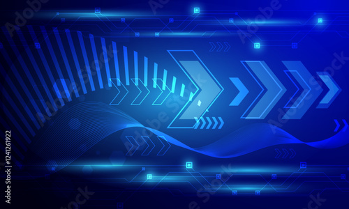 blue electronic high technology circuit lines cyberspace abstract background