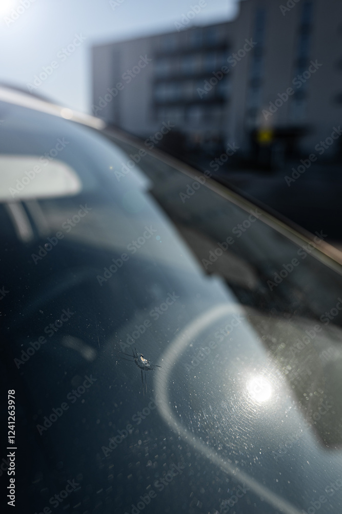 car windshield insurance - cracked windshield