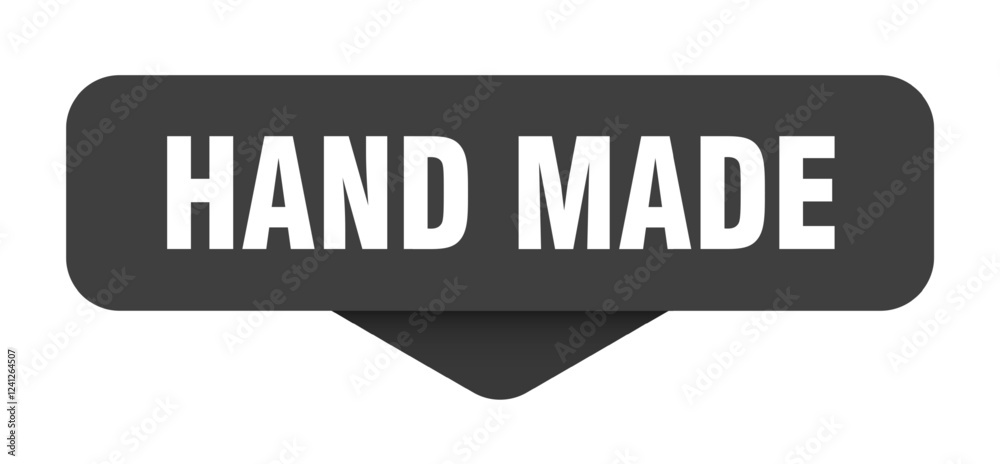 hand made sticker. hand made sign on transparent background hand made sticker. hand made sign on transparent background