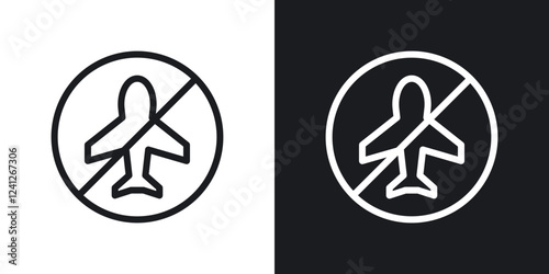 No plane sign vector icon design