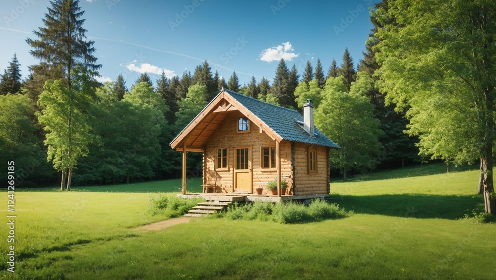 Rustic Cabin in the Meadow. Rustic Cabin in the Meadow.