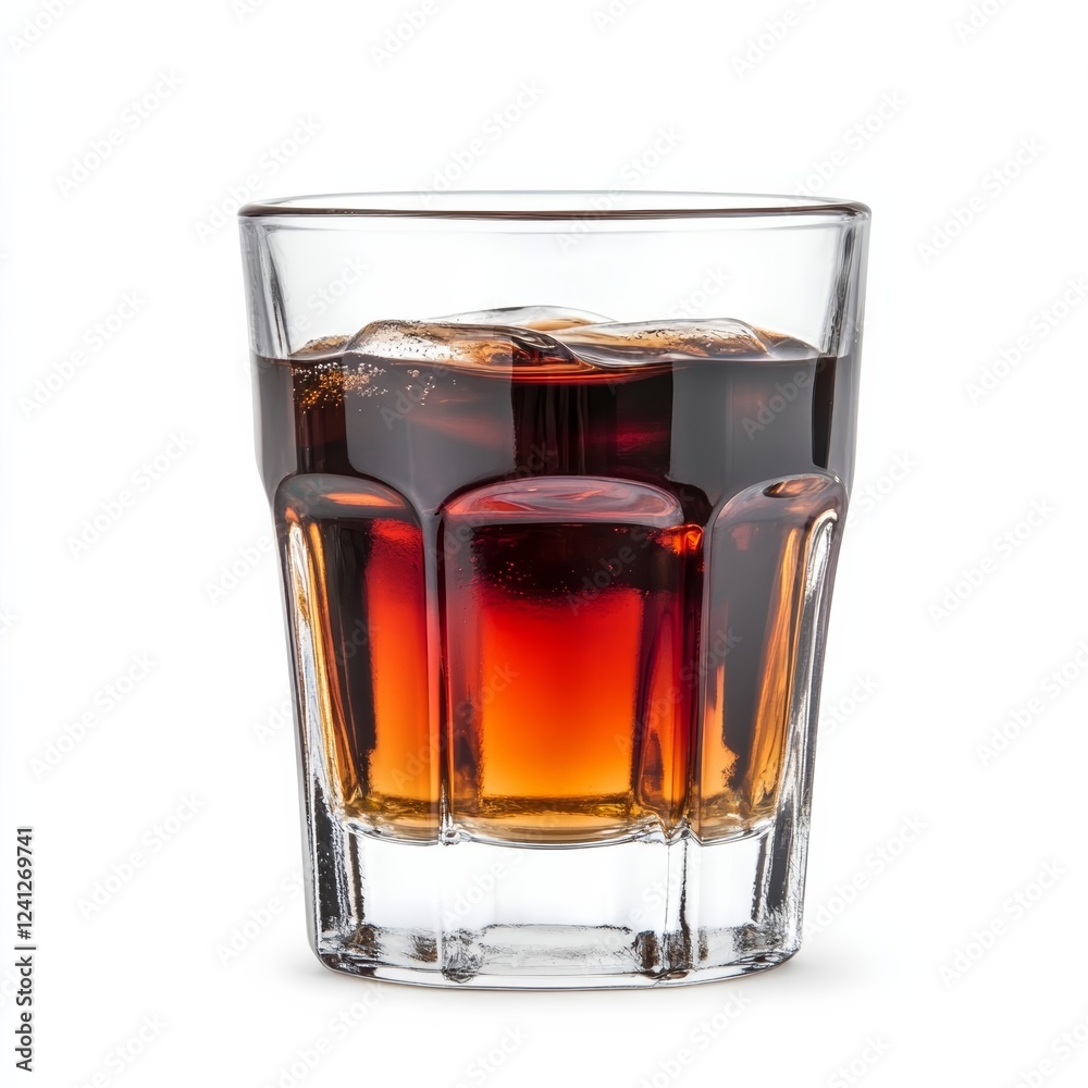 Glass of Jagerbomb with a shot of Jagermeister dropped into an energy drink isolated on white background bold German party favorite Glass of Jagerbomb with a shot of Jagermeister dropped into an energy drink isolated on white background bold German party favorite