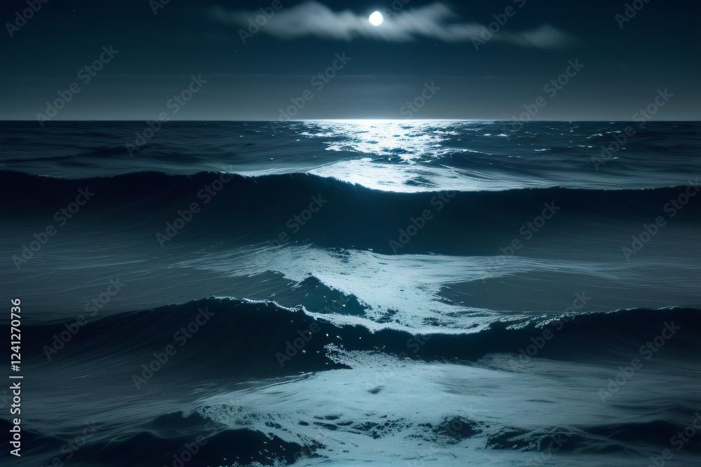 Fototapeta premium waves at night
