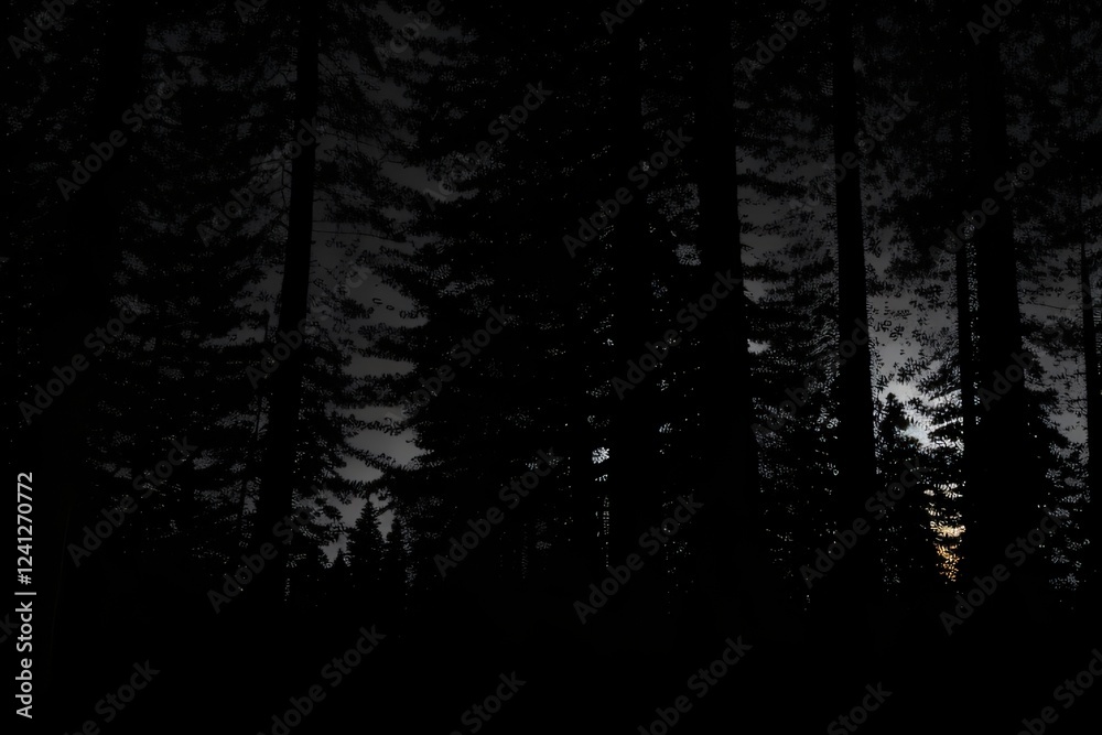 Fototapeta premium forest in the fog