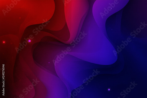 Dark red to blue purple color grainy gradient flow with soft noise backdrop design. Vibrant color flow with soft noise, bright and glowing effect