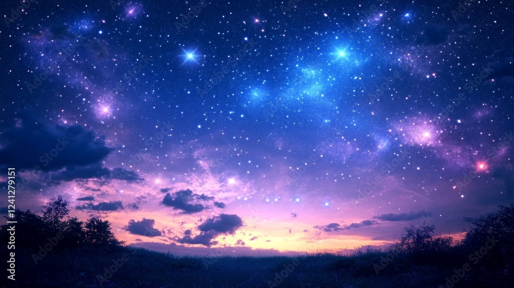 Obraz premium beautiful stars in the high sky