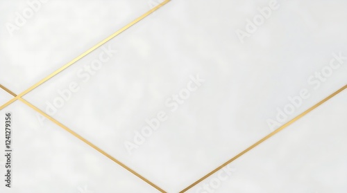 Minimalist abstract design with intersecting golden lines on textured white surfaces. A luxurious and modern aesthetic combining elegance and simplicity.
