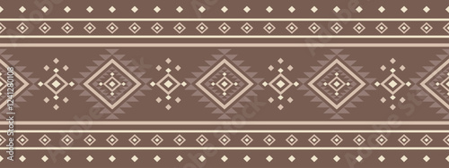 Southwest Aztec geometric Native American Mexican Navajo tribal ethnic boho indian texture ornament seamless pattern fabric colorful design vector for woven textile printing blanket rug carpet fashion