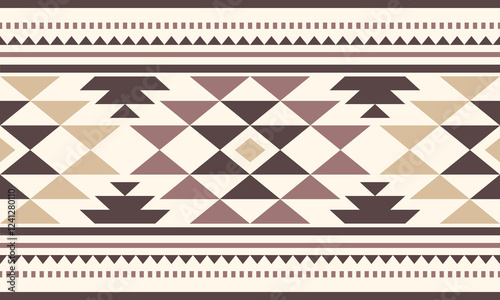Southwest Aztec geometric Native American Mexican Navajo tribal ethnic boho indian texture ornament seamless pattern fabric colorful design vector for woven textile printing blanket rug carpet fashion
