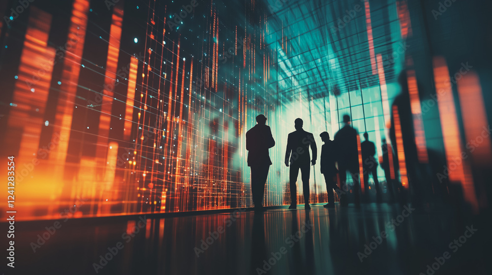 abstract professional business team people connection of line from nail node to node on Smart digital cityscap and skyline background , Innovation networking concept abstract professional business team people connection of line from nail node to node on Smart digital cityscap and skyline background , Innovation networking concept