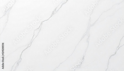 White Marble Texture: Elegant close-up shot of a white marble surface, showcasing its intricate veining and subtle gray patterns. Perfect for backgrounds and design projects. 