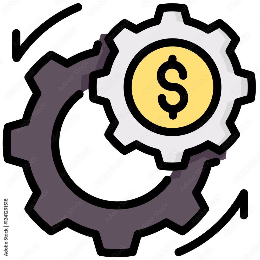 business cycle vector filled outline icon business cycle vector filled outline icon