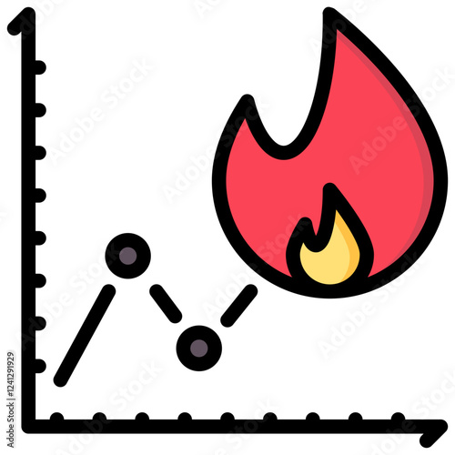 trandingb topic vector filled outline icon