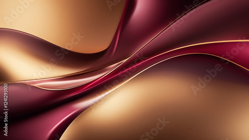 Warm Gold and Burgundy Gradient Blur Background – Elegant and Luxurious Design