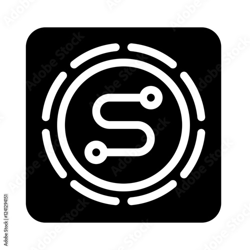 Icon Planning App With Style Glyph